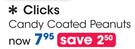 Clicks Candy Coated Peanuts-Per Pack
