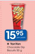YanYan Chocolate Dip Biscuits-50g Per Pack
