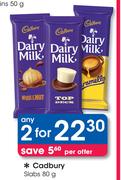 Cadbury Slabs-2 x 80g