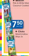 Clicks Marshmallow Strips-3's Per Strip