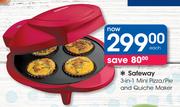 Safeway 3 In 1 Mini Pizza/Pie And Quiche Maker-Each