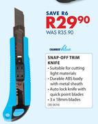 Chamber Value Snap-Off Trim Knife