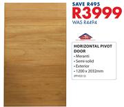 Horizontal Pivot Door