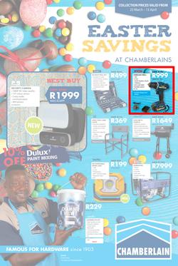 Chamberlains : Easter Savings (23 March - 13 April 2020), page 1