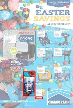 Chamberlains : Easter Savings (23 March - 13 April 2020), page 1