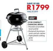Weber 57cm Compact Charcoal Braai