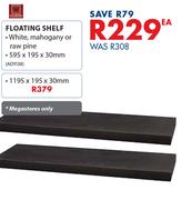 Floating Shelf-595 x 195 x 30mm Each