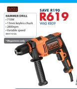 Black+ Decker Hammer Drill BEH710-QS-710W