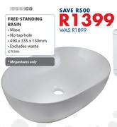 Rossco Free Standing Basin-490 x 355 x 130mm