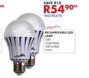 Lite Mate Rechargeable LED Lamp-Each