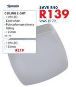 Bright Star Ceiling Light 10W LED 125mm