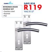 Chamber Value Mykonos Door Handle Set 