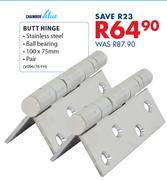 Chamber Value Butt Hinge V096 76 FH-100 x 75mm