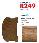 Chamber Value Hand Rail #H36B 3m Meranti-68 x 45mm