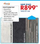 Kayreed Postform Top-3600 x 600mm Each
