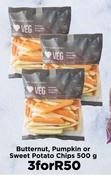 Butternut, Pumpkin Or Sweet Potato chips-For 3 x 500g