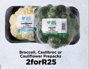 Broccoli, Caulibroc Or Cauliflower Prepacks-For 2