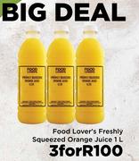 Food Lover's Freshly Squeezed Orange Juice-For 3 x 1Ltr