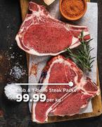Club & T-Bone Steak Packs-Per Kg