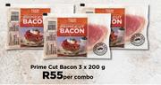 Prime Cut Bacon-3 x 200g Per Combo