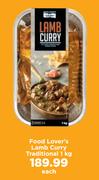 Food Lover's Lamb Curry Traditional-1Kg Each