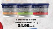Lancewood Cream Cheese Assorted-230g Each