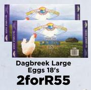 Dagbreek Large Eggs-For 2 x 18's
