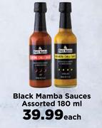Black Mamba Sauces Assorted-180ml Each
