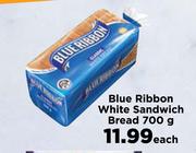 Blue Ribbon White Sandwich Bread-700g Each