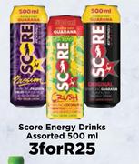 Score Energy Drinks Assorted-For 3 x 500ml