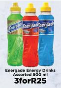 Energade Energy Drinks Assorted-For 3 x 500ml
