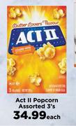 Act II Popcorn Assorted-3's Each