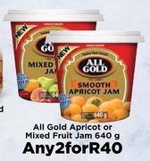All Gold Apricot Or Mixed Fruit Jam-For Any 2 x 640g