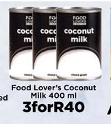 Food Lover's Coconut Milk-For 3 x 400ml