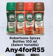 Robertsons Spices Bottles-For Any 4 x 100ml