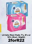 Lil-Lets Maxi Pads 7's, 8's Or 10's-For 2