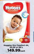 Huggies Dry Comfort 44, 50, 58 Or 66's Each