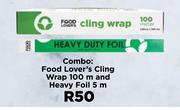 Food Lover's Cling Wrap 100m & Heavy Foil 5m-Combo