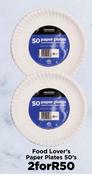 Food Lover's Paper Plates-For 2 x 50's