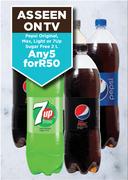 Pepsi Original, Max, Light Or 7up Sugar Free-For Any 5 x 2L