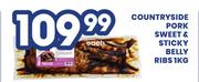 Countryside Pork Sweet & Stickly Belly Ribs-1Kg