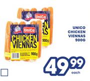 Unico Chicken Viennas-900g Each