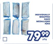 Individually Wrapped Hake Medallions-Per Kg