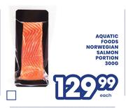 Aquatic Foods Norwegian Salmon Portion-300g Each
