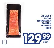 Aquatic Foods Norwegian Salmon Portion-300g Each