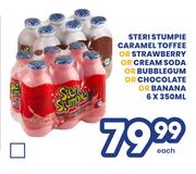 Steri Stumpie Caramel Toffee/Strawberry/Cream Soda/Bubblegum/Chocolate/Banana-6 x 350ml