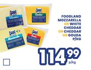 Foodland Mozzarella Or White Cheddar Or Cheddar Or Gouda-Per Kg