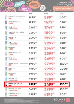 Edgars Mobile : Early Bird Black Friday Deals (16 November - 20 November 2022), page 1