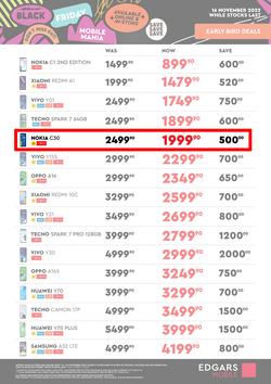 Edgars Mobile : Early Bird Black Friday Deals (16 November - 20 November 2022), page 1