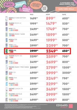 Edgars Mobile : Early Bird Black Friday Deals (16 November - 20 November 2022), page 1